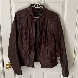 Feminine Faux Leather Jacket